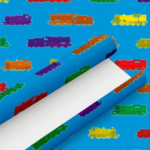 Fun Steam Trains Wrapping Paper