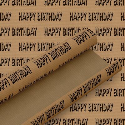 Papel de regalo Kraft de feliz cumpleaños