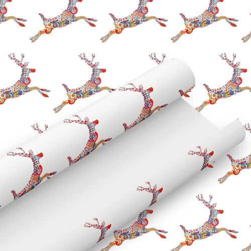 Scandi Reindeer Christmas Wrapping Paper