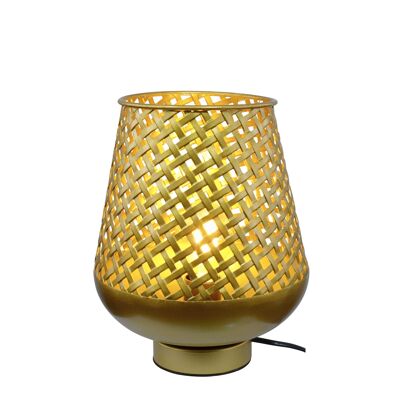Lámpara de mesa Tanis pequeña de metal dorado