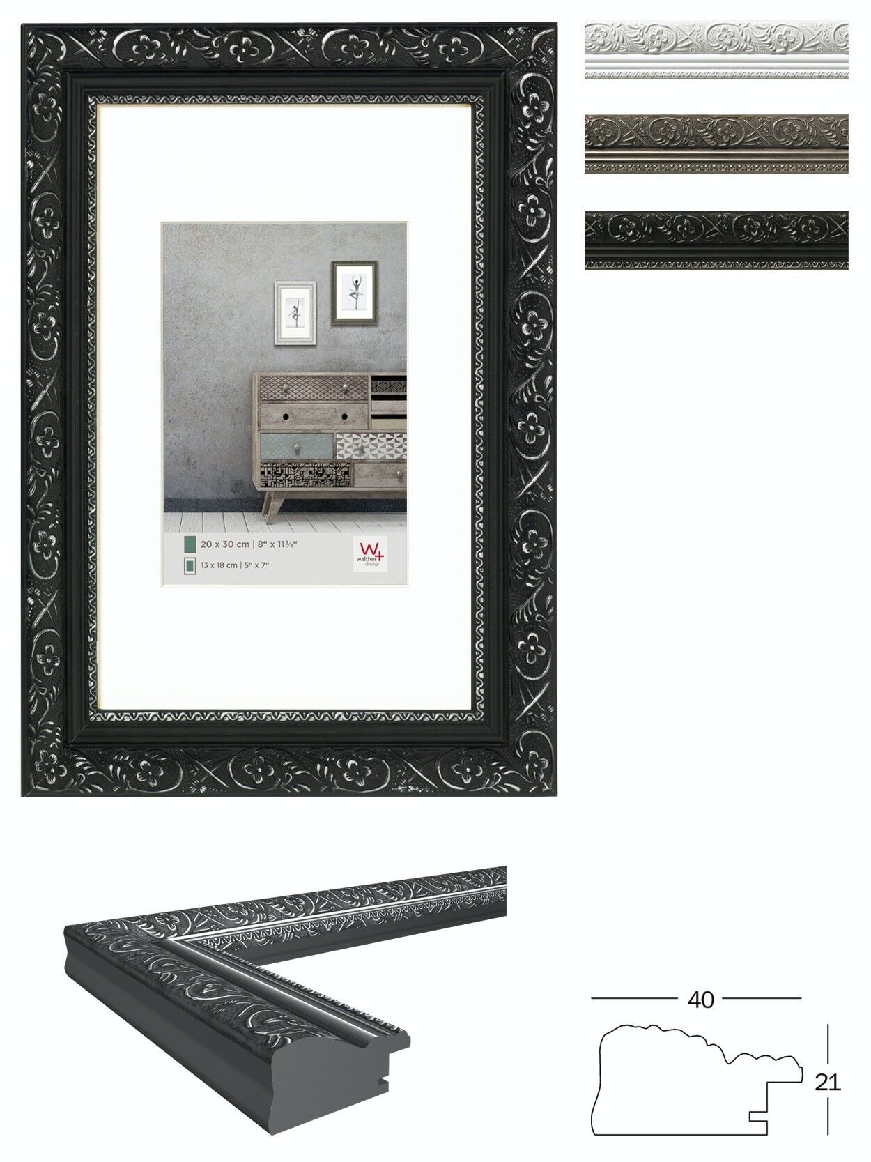 Cornice barocca in legno