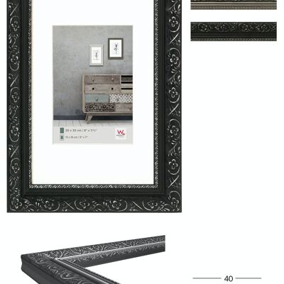 Baroque wooden picture frame