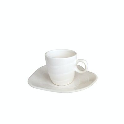 TEMPO BLANC pair-coffee cup 15cl