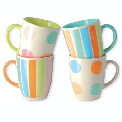 AQUARELLE Coffret de 4 mugs 25cl