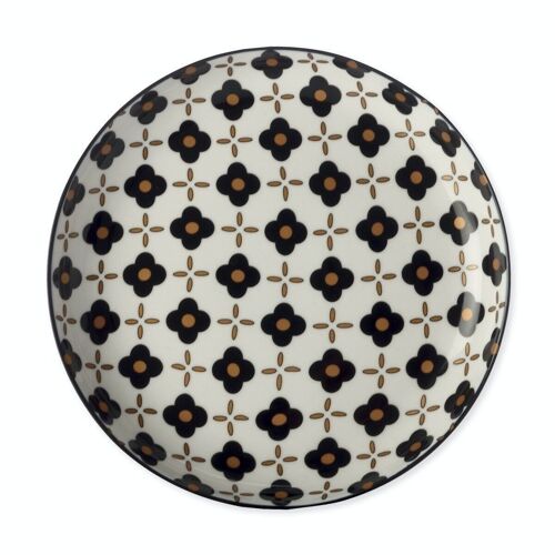 MARIGOLD Fleur noir assiette plate 23cm