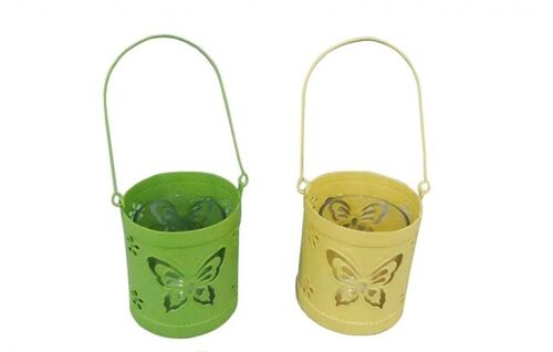 METAL LANTERN FOR RESO "BUTTERFLY" IN 2 SPRING COLORS DIMENSION: 7x7x8cm CT-707