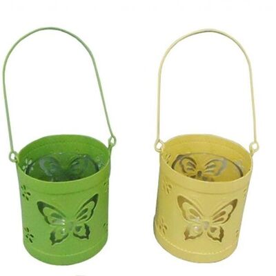 METAL LANTERN FOR RESO "BUTTERFLY" IN 2 SPRING COLORS DIMENSION: 7x7x8cm CT-707