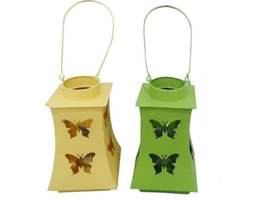 METAL LANTERN FOR RESO "BUTTERFLY" IN 2 SPRING COLORS DIMENSION: 20x12x12cm CT-709