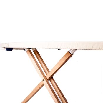 Table à repasser en bois TAIGA 130x47 H91cm haute qualité avec repose fer et repose centrale vapeur 7