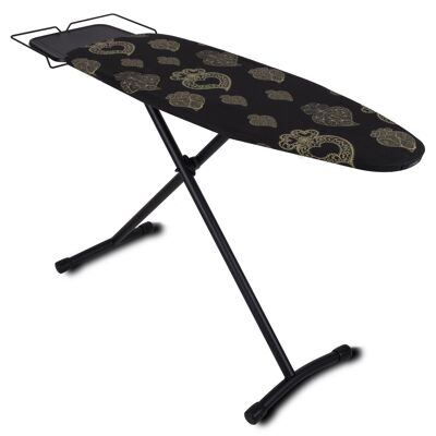 Folding ironing board UTAH in steel 125x41 H96cm with iron rest and central steamer rest