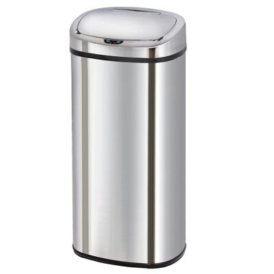 Automatic kitchen bin 80L MAJESTIC large capacity in stainless steel with strapping