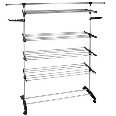 32M ULTIMA 4-level multifunction drying rack Black and stainless steel