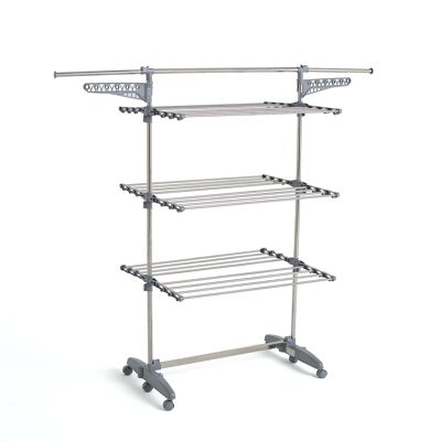 Multifunction drying rack 25M EXTRA 3 levels Gray and stainless steel