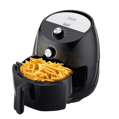 Oil-Free Electric Fryer, 3.5L TORNADO 1400W Hot Air Fryer One Touch Quick Cooking with Timer with Cooking Tip