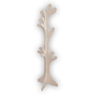 Albero appendiabiti da terra in legno 40X170 cm Shabby CORDA Vintage Beige