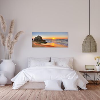 Tableau moderne Impression sur toile nature plage thème CANVAS WORLD 65x152 cm HORIZON 4