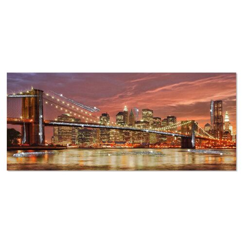 Quadro su tela con glitter BRILLANT BROOKLYN NIGHT