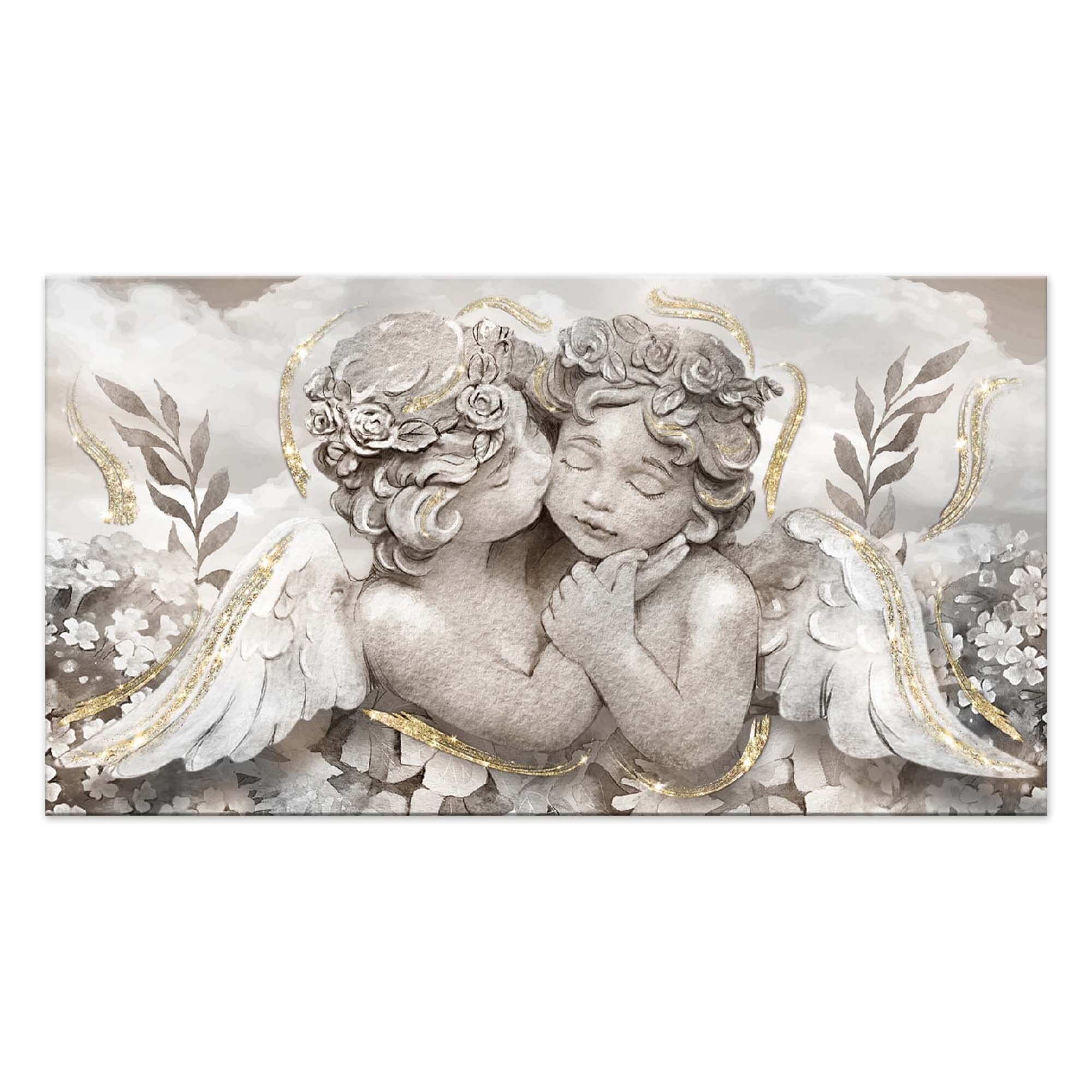 Buy wholesale Canvas Print SHINY with Gold Glitter 62x115 ANGELS 