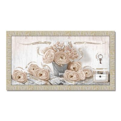 Quadro con cornice Giovy Bianca Oro 60x110 cm ROMANTIC LYRICS MIX Glitter