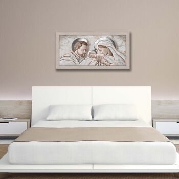 Compra Quadro moderno soggiorno camera da letto Sacra Famiglia con cornice  shabby BOSTON Beige 60x110 cm THE KISS CERAMIC MIX stampa su pannello in  legno all'ingrosso