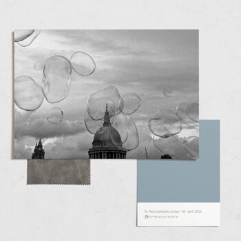 Foto card A5 de bulles devant St. Pauls à Londres 3