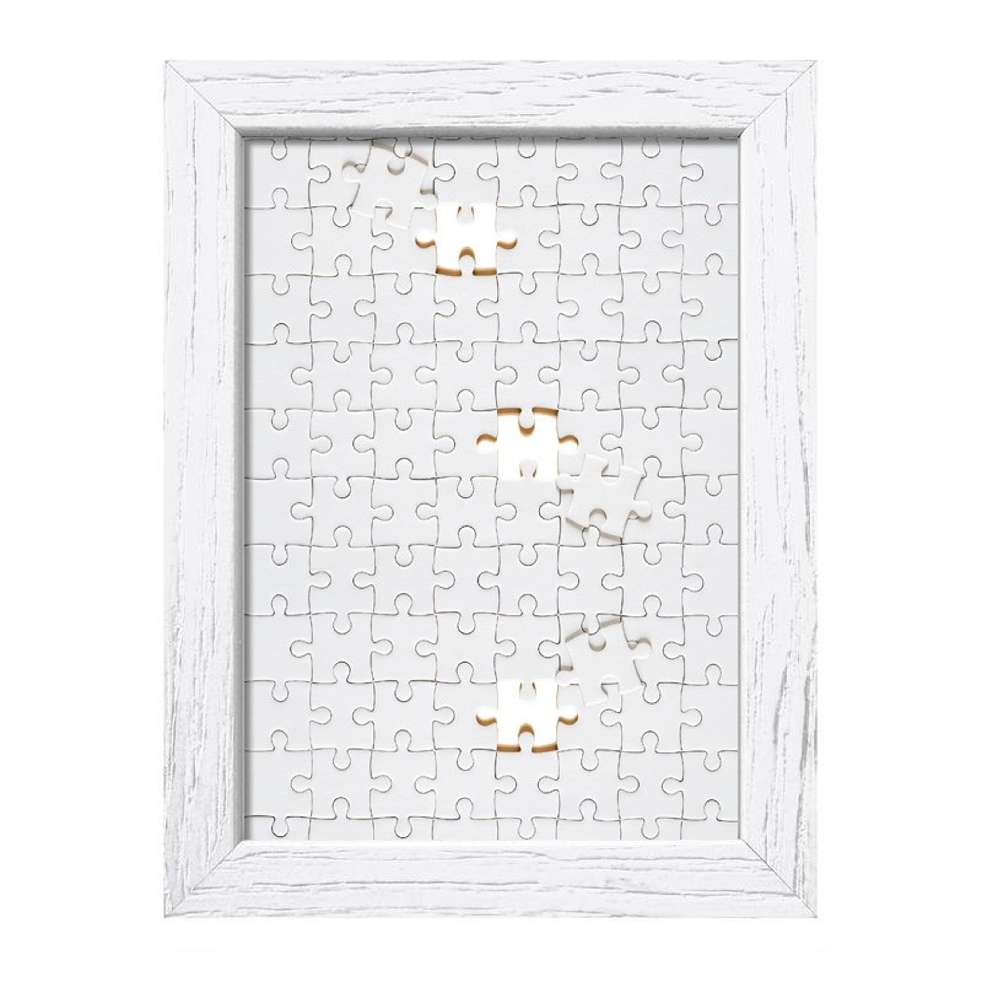 Cadre pour Puzzle 1000 Pièces Panoramique - Blanc - 4,3 cm
