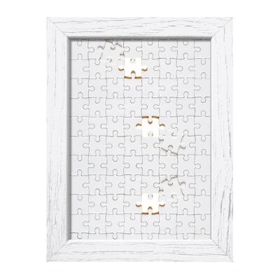 Cornice per Puzzle da Parete in legno SHABBY CHIC WHITE