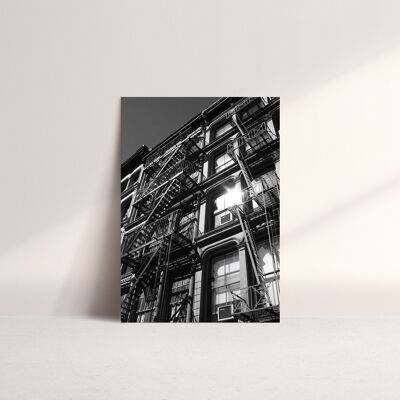 Foto card A5 Fire escapes in New York City
