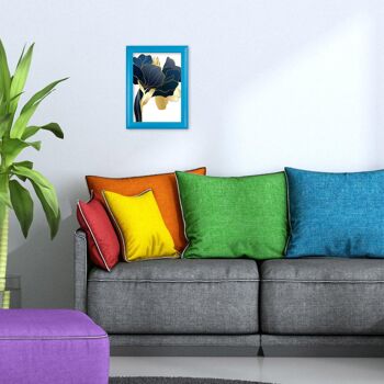 Cadre photo mural en bois bleu RAINBOW, pour photos, tirages d'art, affiches, peintures modernes 15x20 cm 2