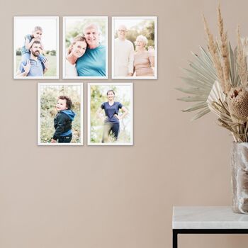 SET OPTICAL cadres muraux en bois de couleur BLANCHE avec verre Cadres photo, impressions, affiches, documents 3