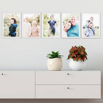 SET OPTICAL cadres muraux en bois de couleur BLANCHE avec verre Cadres photo, impressions, affiches, documents 6