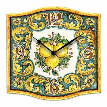 Horloge en bois décorative en forme NEW cm 38X38 SHABBY LEMON 1