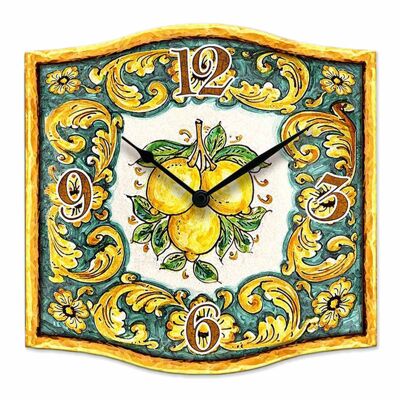 Orologio decorativo sagomato in legno NEW cm 38X38 SHABBY LEMON