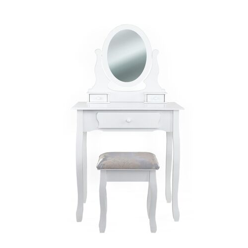 Toilette trucco 105x151h cm con vani a giorno rovere e bianca - Mup