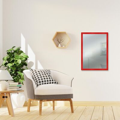 Specchio da parete MIRROR RAINBOW 40x65 cm colore Rosso