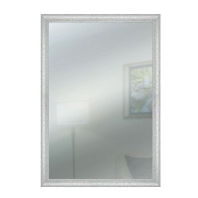 Specchio da Parete MIRROR BRILLANT cornice decorata con Glitter 40x65 cm GRIGIO