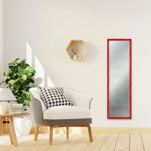 Specchio da parete MIRROR RAINBOW 40x125 cm colore Rosso