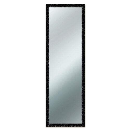 Specchio da Parete MIRROR BRILLANT cornice decorata con Glitter 40x125 cm NERO