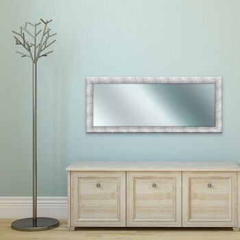 Miroir mural MIRROR PRINCE 64x154 cm Blanc et Argent 4