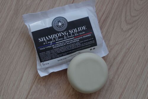 Shampoing solide " BLANC" : cheveux normaux & enfants