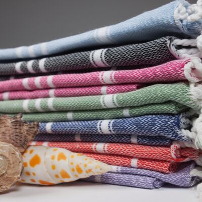 Asciugamani Set da 20 "asciugamani classici piccoli" | Come asciugamano colorato, foulard dopo la doccia, per il bagno turco, l'hammam e in viaggio