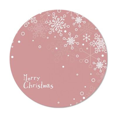 Sottotutto decorato Rosso in Legno Rotondo Sotto bicchiere, piatto, pentola Natale CHRISTMAS F Merry Christmas