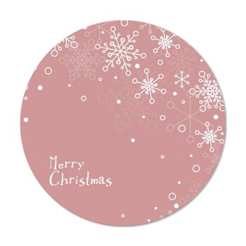 Sous-couche rouge décorée en bois rond Sous verre, assiette, pot de Noël NOËL F Joyeux Noël 1
