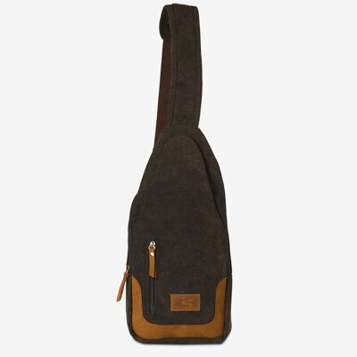 Crossbody backpack Puck, coffee