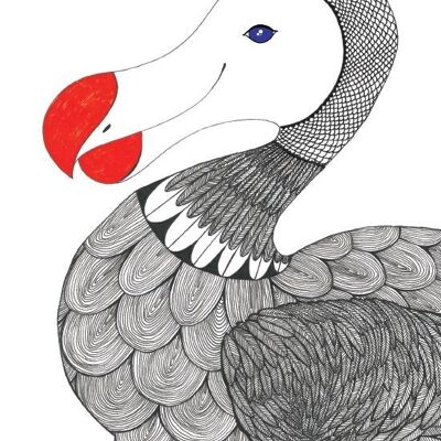 Großes DODO-Notizbuch - Symbolische Illustration, emblematisches Tier