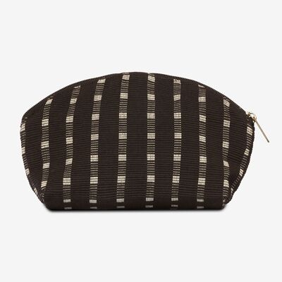 Trousse Cloé, crema / scacchi neri
