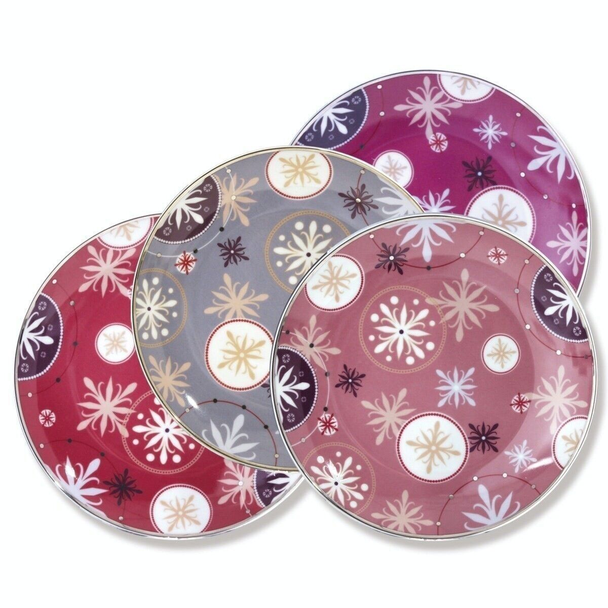 PERLINE Porcelain dessert plate 20cm - Box of 4