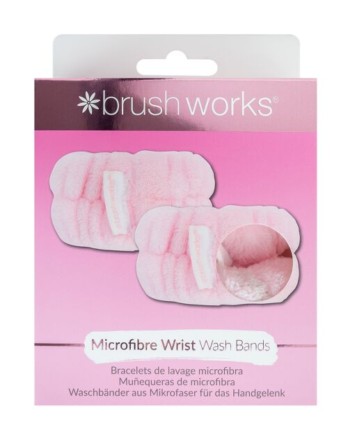Brushworks Microfibre Wrist Wash Bands - 2 Pack