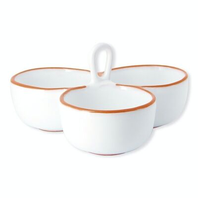 DIGO Dish 3 compartments white 23x11cm