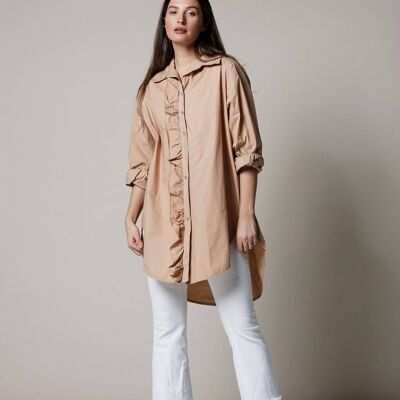 Chemise en coton Girlfriend - Latte